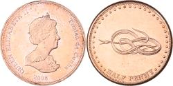 World Coins - Tristan Da Cunha, Elizabeth II, 1/2 Penny, 2008, Franklin Mint, Copper,