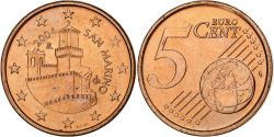 World Coins - San Marino, 5 Euro Cent, BU, 2004, Rome, Copper Plated Steel,