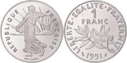 World Coins - Coin, France, Semeuse, Franc, 1991, Paris, BE, , Nickel, KM:925.2
