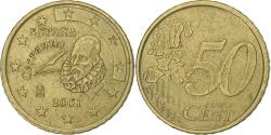 World Coins - Spain, 50 Euro Cent, 2001, , Brass, KM:1045
