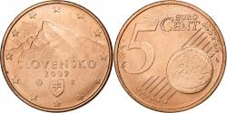 World Coins - Slovakia, 5 Euro Cent, Kriváň, 2009, golden, , Copper Plated Steel
