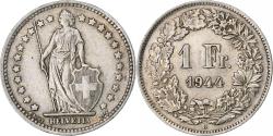 World Coins - Switzerland, Franc, 1944, Bern, Silver, , KM:24