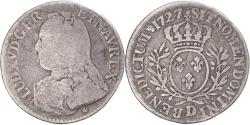 World Coins - Coin, France, Louis XV, 1/5 Écu aux branches d'olivier, 1727, Lyon,