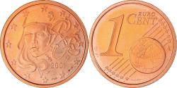 World Coins - France, Euro Cent, 2001, Paris, Proof / BE, , Copper Plated Steel