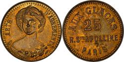 World Coins - France, Token, Maison Close, Aux Glaces, 25 Rue Sainte Appolline, Paris