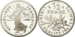 World Coins - Coin, France, Semeuse, 1/2 Franc, 1996, Paris, BE, , Nickel, KM:931.2