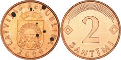 World Coins - Coin, Latvia, 2 Santimi, 2000, , Copper Clad Steel, KM:21