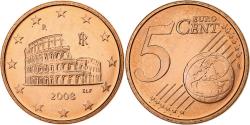 World Coins - Italy, 5 Euro Cent, 2008, Rome, Copper Plated Steel, , KM:212