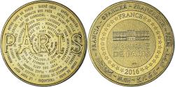 World Coins - France, Token, Touristic token, 75/ Paris Monuments, 2016, MDP,