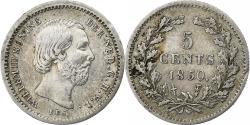 World Coins - Netherlands, William III, 5 Cents, 1850, Silver, , KM:91