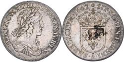 World Coins - France, Louis XIII, 1/4 Ecu, 1642, Paris, Silver, , Gadoury:48