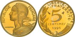 World Coins - Coin, France, Marianne, 5 Centimes, 1995, Paris, Proof / BE,