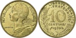 World Coins - France, 10 Centimes, Marianne, 1970, Paris, Aluminum-Bronze,
