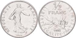 World Coins - France, 1/2 Franc, Semeuse, 1993, Paris, Nickel, , Gadoury:429