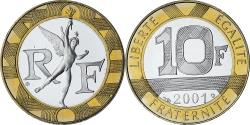 World Coins - France, Génie, 10 Francs, 2001, Paris, Série BE, , Bi-Metallic