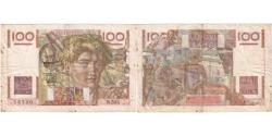 World Coins - France, 100 Francs, Jeune Paysan, 1953, N.531, VF(20-25), Fayette:28.35, KM:128d