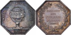 World Coins - France, Token, Notaires de l'Arrondissement d'Avallon, Yonne, 1858, Silver