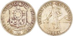 World Coins - Coin, Philippines, 25 Centavos, 1964