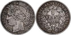 World Coins - Coin, France, Cérès, Franc, 1887, Paris, , Silver, KM:822.1