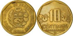 World Coins - Coin, Peru, 10 Centimos, 2011, Lima, , Brass, KM:305.4