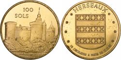 World Coins - Belgium, Token, 100 Sols - Herseaux, 1982, Copper,