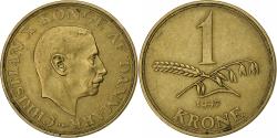 World Coins - Denmark, Christian X, Krone, 1947, Copenhagen, Aluminum-Bronze,