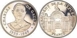 World Coins - France, Medal, Les Présidents de la République, Charles De Gaulle, Politics
