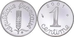 World Coins - Coin, France, Épi, Centime, 2001, Paris, Proof / BE, , Stainless