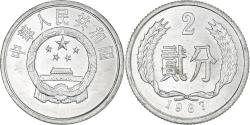 World Coins - Coin, China, 2 Fen, 1987