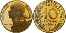 World Coins - Coin, France, Marianne, 10 Centimes, 1994, Paris, Proof,