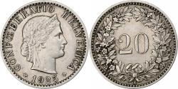 World Coins - Switzerland, 20 Rappen, Libertas, 1925, Bern, Nickel, , KM:29