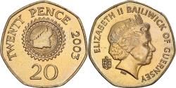 World Coins - Coin, Guernsey, Elizabeth II, 20 Pence, 2003, , Copper-nickel, KM:90