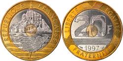 World Coins - Coin, France, Mont Saint Michel, 20 Francs, 1997, Paris, , Tri-Metallic