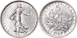 World Coins - Coin, France, Semeuse, 5 Francs, 1969, Paris, , Silver, KM:926