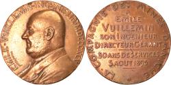 World Coins - France, Medal, Emile Vuillemin, Compagnie des Mines d'Aniche, 1895, Dupuis.D