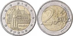World Coins - Germany, 2 Euro, 2010, Karlsruhe, Bi-Metallic,