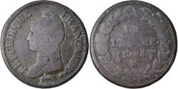 World Coins - Coin, France, Dupré, Decime, AN 8, Lille, , Bronze, KM:644.11