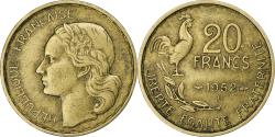 World Coins - France, 20 Francs, Guiraud, 1952, Beaumont - Le Roger, Cupro-Aluminium