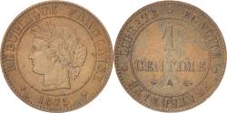 World Coins - Coin, France, Cérès, Centime, 1875, Paris, , Bronze, KM:826.1