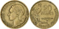 World Coins - France, 20 Francs, Guiraud, 1950, Beaumont - Le Roger, Aluminum-Bronze