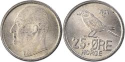 World Coins - Coin, Norway, 25 Öre, 1959