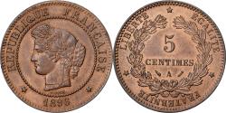 World Coins - France, 5 Centimes, Cérès, 1896, Paris, faisceau, Bronze,