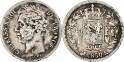 World Coins - Coin, France, Charles X, 1/2 Franc, 1830, Bordeaux, , Silver, KM:723.7