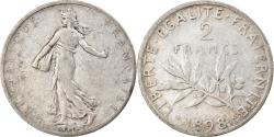 World Coins - Coin, France, Semeuse, 2 Francs, 1898, Paris, , Silver, KM:845.1