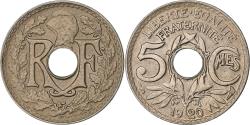 World Coins - France, 5 Centimes, Lindauer, 1920, Paris, Petit module, Copper-nickel