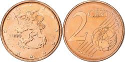 World Coins - Finland, 2 Euro Cent, 2000, Vantaa, Copper Plated Steel, , KM:99