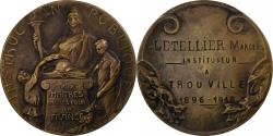 World Coins - France, Medal, Aux Maitres Morts pour la France, Trouville, 1918, Bronze