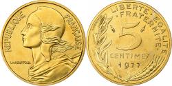 World Coins - France, 5 Centimes, Marianne, 1977, MDP, série FDC, Bronze-Aluminium,