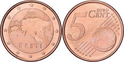 World Coins - Estonia, 5 Centimes, 2011, Vantaa, Copper Plated Steel,