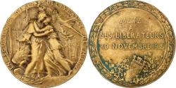 World Coins - France, Medal, Souvenir de la délivrance de Metz, 1918, Bronze, Hannaux